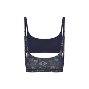 FITS EVERYBODY SCOOP BRALETTE 2-PACK | ONYX SNOWFLAKE FAIR ISLE AND NAVY