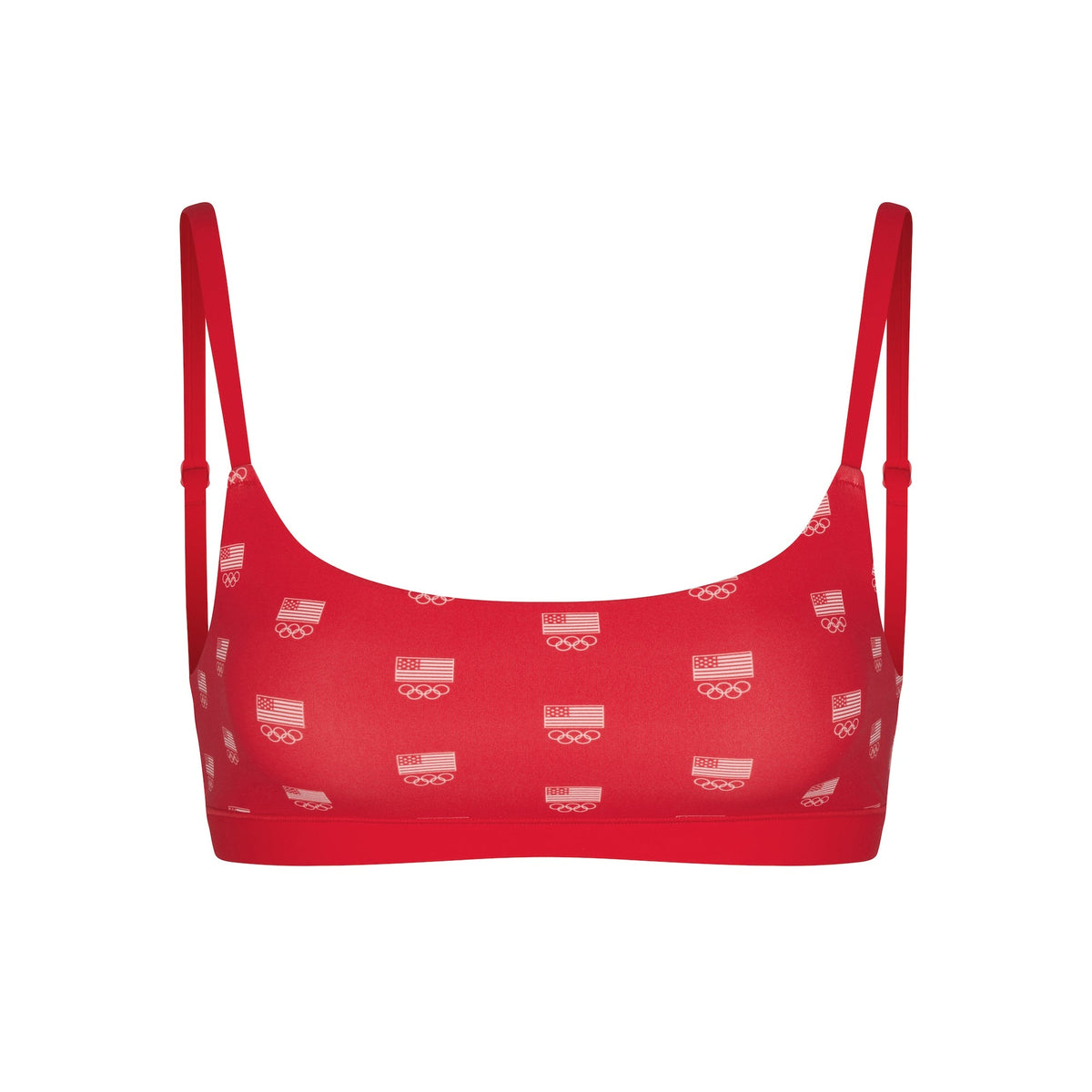 SKIMS FOR TEAM USA FITS EVERYBODY OLYMPIC SCOOP BRALETTE | RED