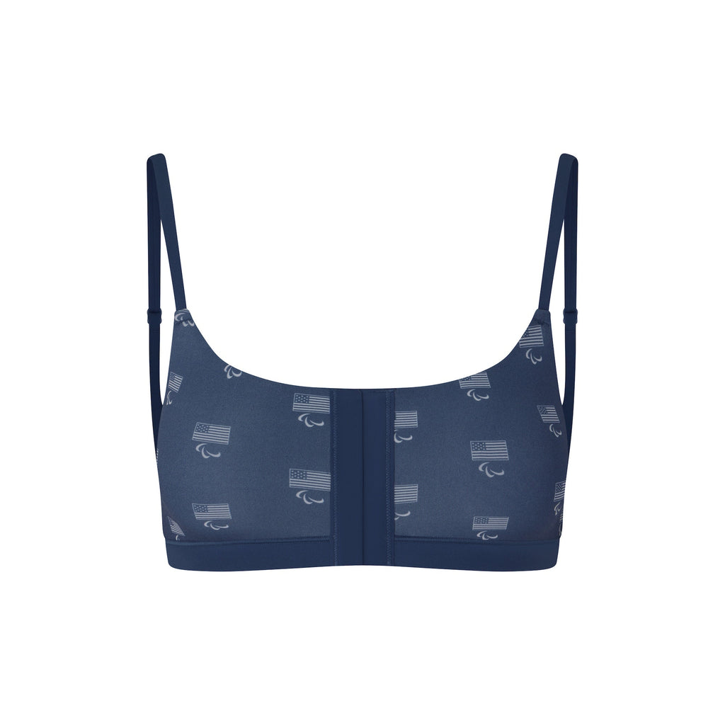 SKIMS FOR TEAM USA FITS EVERYBODY ADAPTIVE PARALYMPIC SCOOP BRALETTE | NAVY