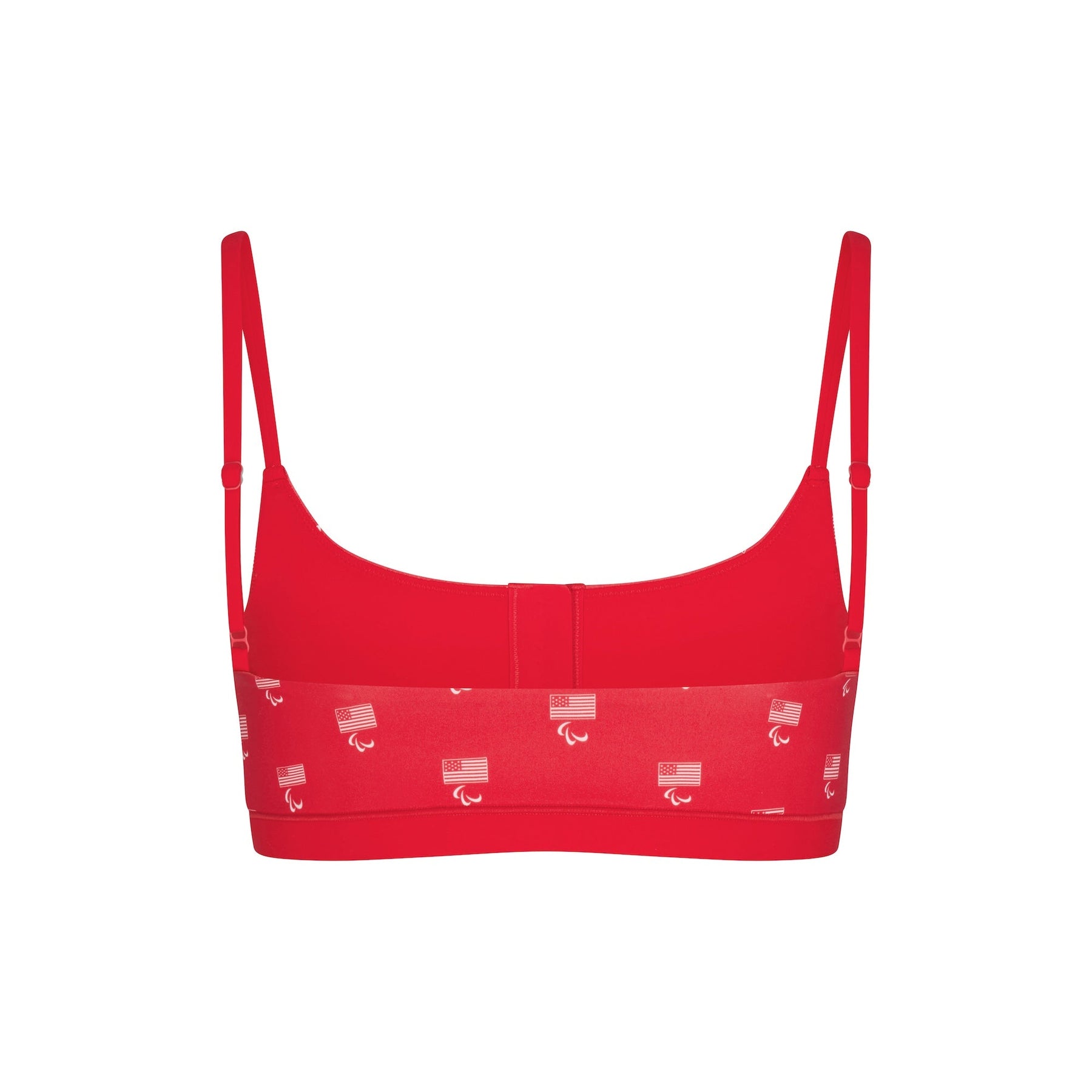 SKIMS FOR TEAM USA FITS EVERYBODY ADAPTIVE PARALYMPIC SCOOP BRALETTE | RED