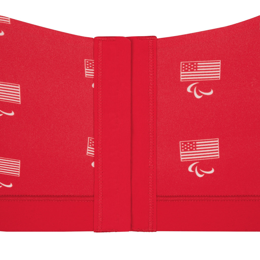 SKIMS FOR TEAM USA FITS EVERYBODY ADAPTIVE PARALYMPIC SCOOP BRALETTE | RED