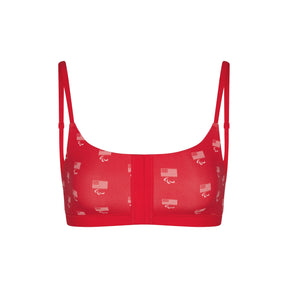 SKIMS FOR TEAM USA FITS EVERYBODY ADAPTIVE PARALYMPIC SCOOP BRALETTE | RED