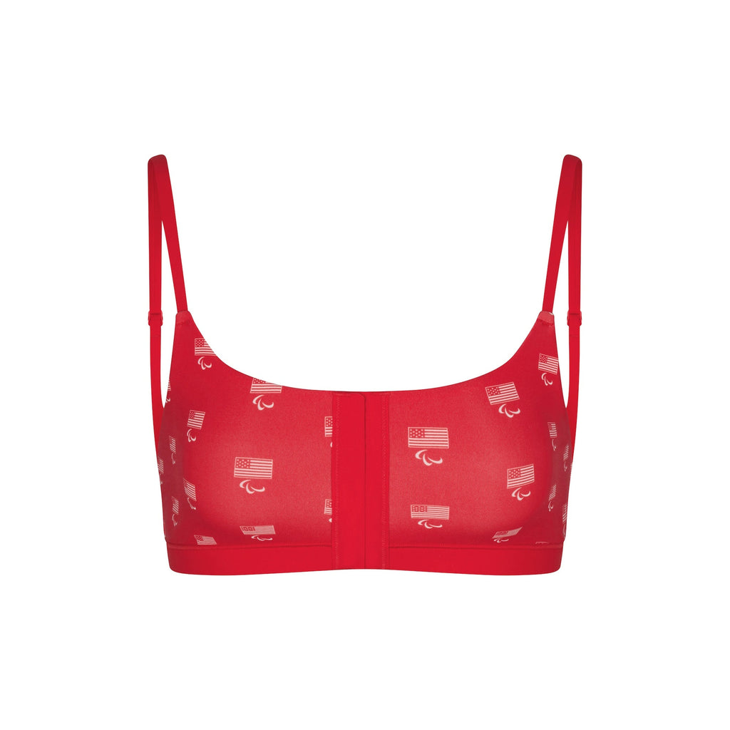 SKIMS FOR TEAM USA FITS EVERYBODY ADAPTIVE PARALYMPIC SCOOP BRALETTE | RED