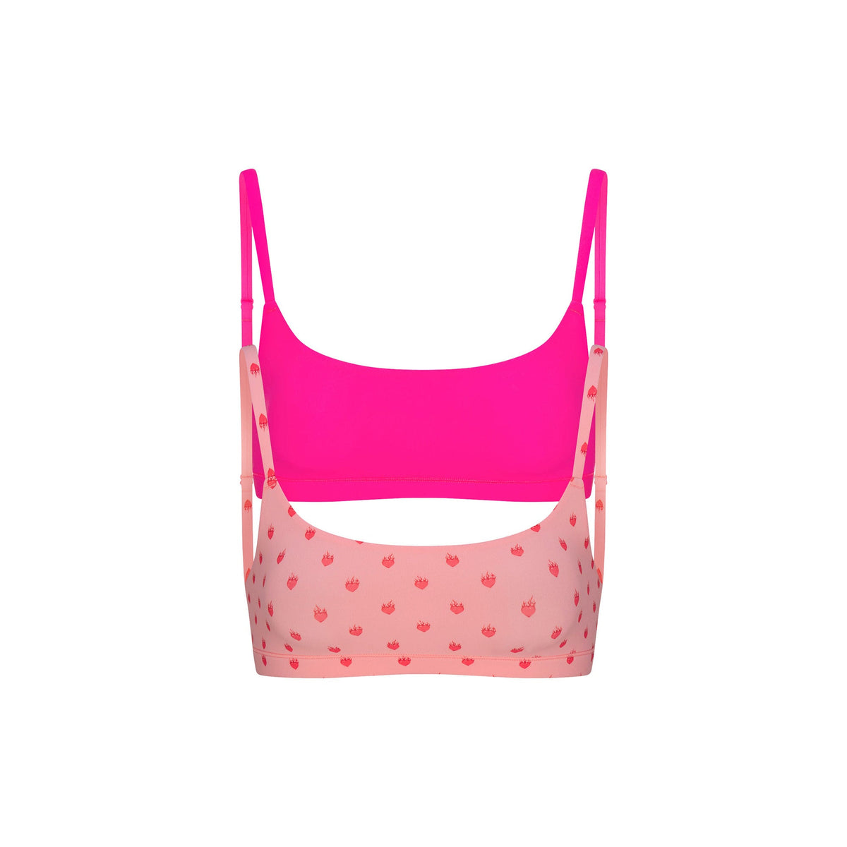 FITS EVERYBODY SCOOP BRALETTE 2-PACK | FLAMINGO AND FLAME HEART