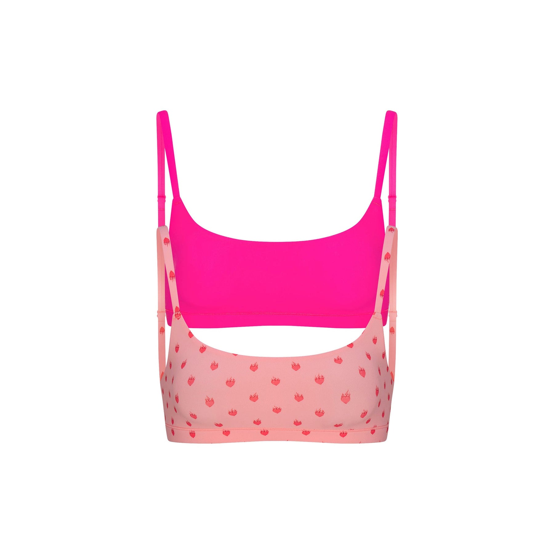 FITS EVERYBODY SCOOP BRALETTE 2-PACK | FLAMINGO AND FLAME HEART