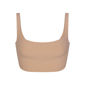 FITS EVERYBODY SQUARE NECK LONGLINE BRALETTE | CLAY