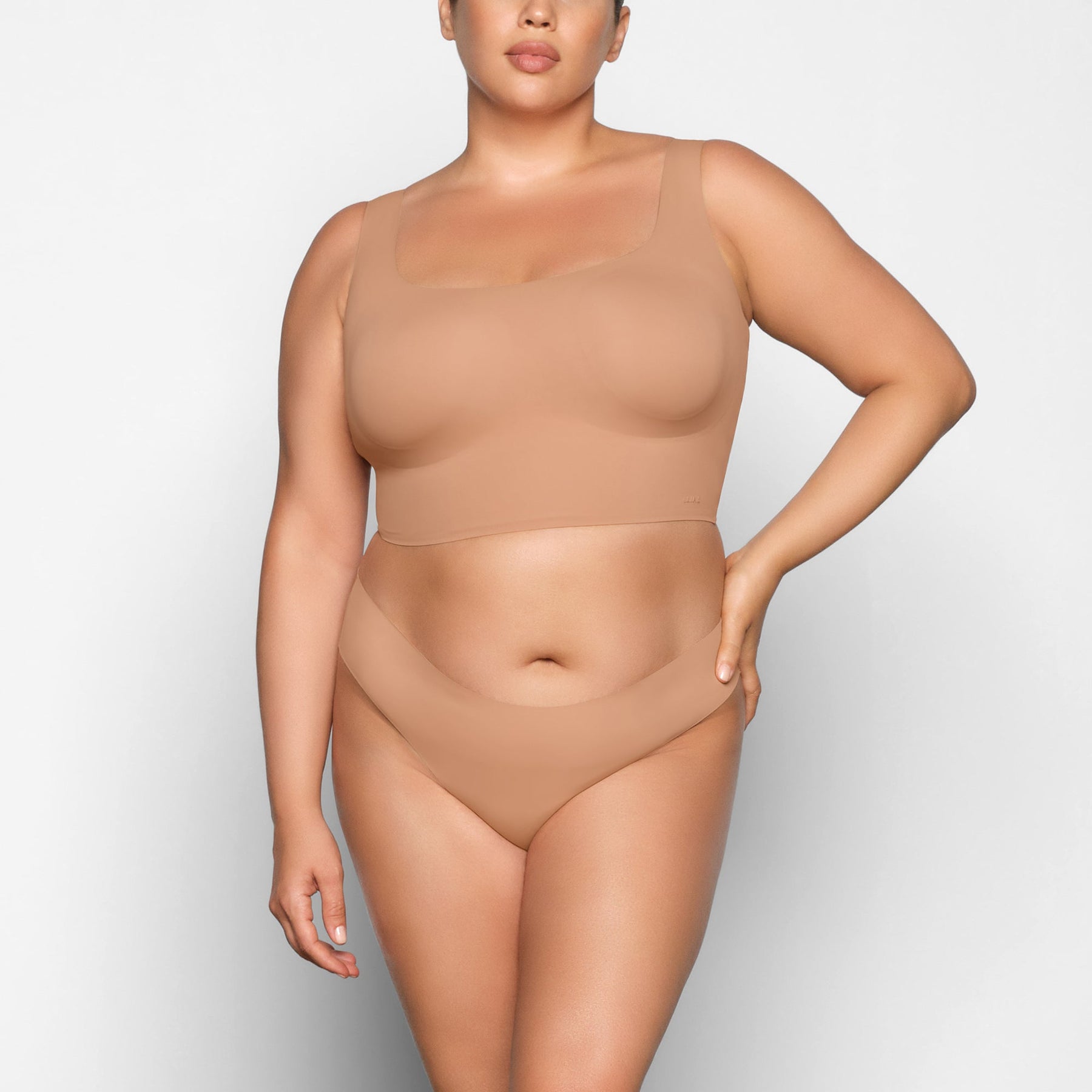 NAKED SCOOP LONGLINE BRALETTE | OCHRE