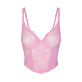 STRETCH LACE CORSET | COTTON CANDY