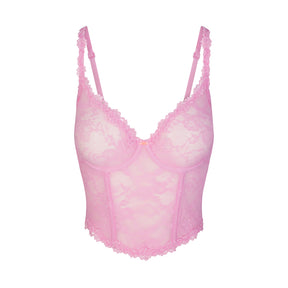 STRETCH LACE CORSET | COTTON CANDY