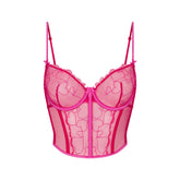 EMBROIDERED TULLE CROPPED CORSET | PUNCH