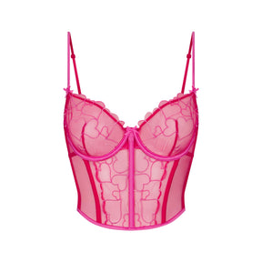 EMBROIDERED TULLE CROPPED CORSET | PUNCH
