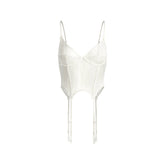 ULTRA FINE LACE SCOOP CORSET | MARBLE