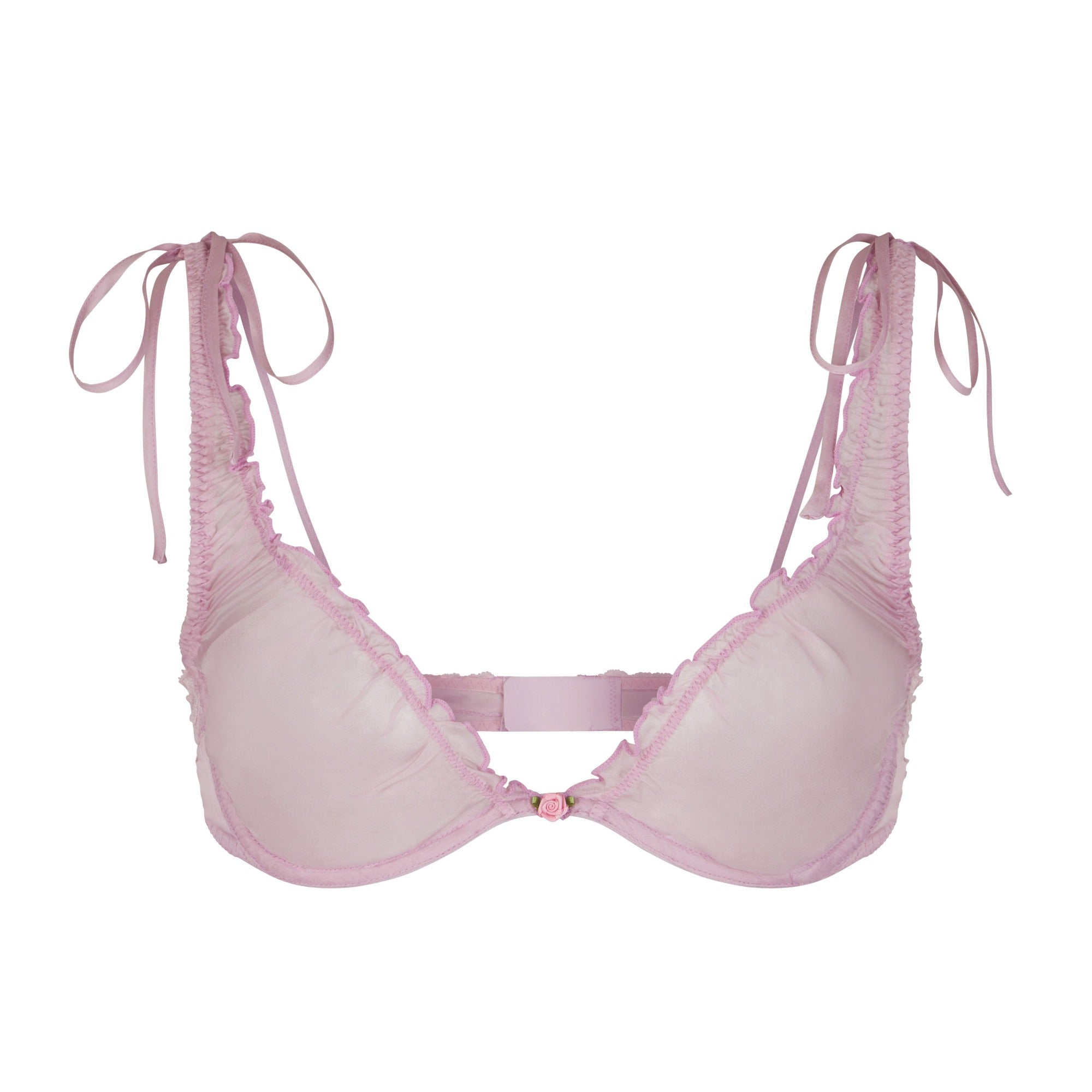 SKIMS ROMANCE LACE UNLINED PLUNGE BRA | IRIS MICA