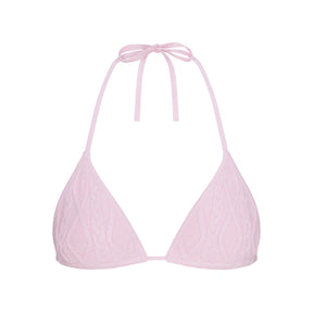 SWEATER KNIT TRIANGLE BRALETTE | BABY PINK