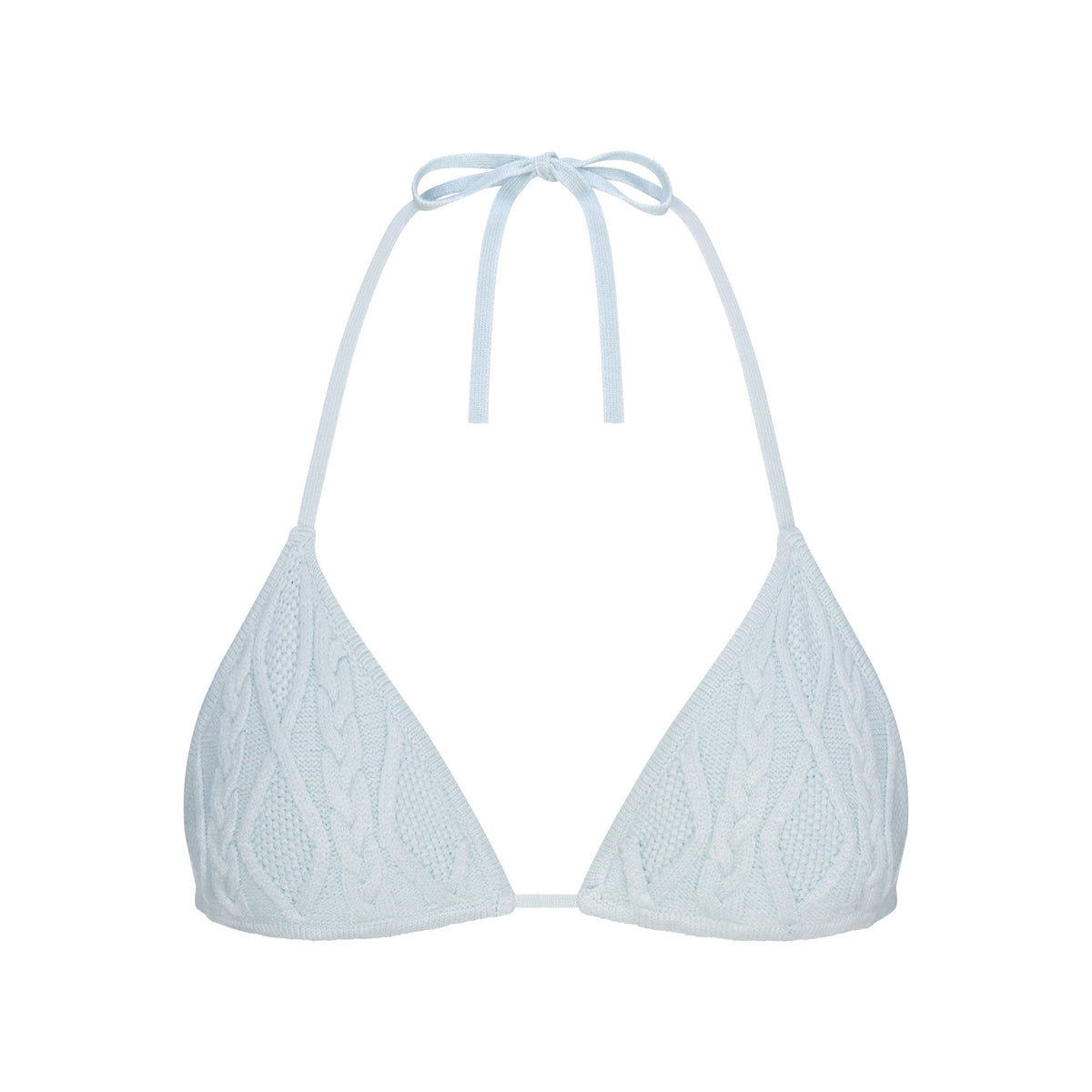 SWEATER KNIT TRIANGLE BRALETTE | CLOUD