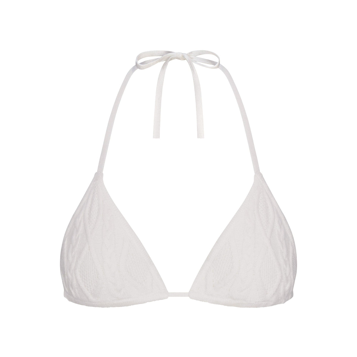 SWEATER KNIT TRIANGLE BRALETTE | MARBLE