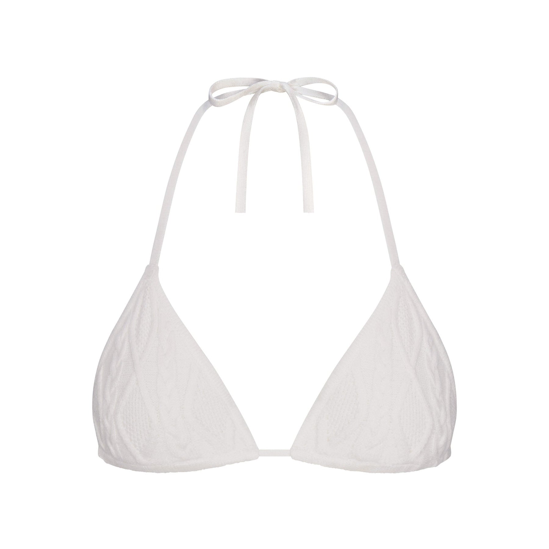 SWEATER KNIT TRIANGLE BRALETTE | MARBLE