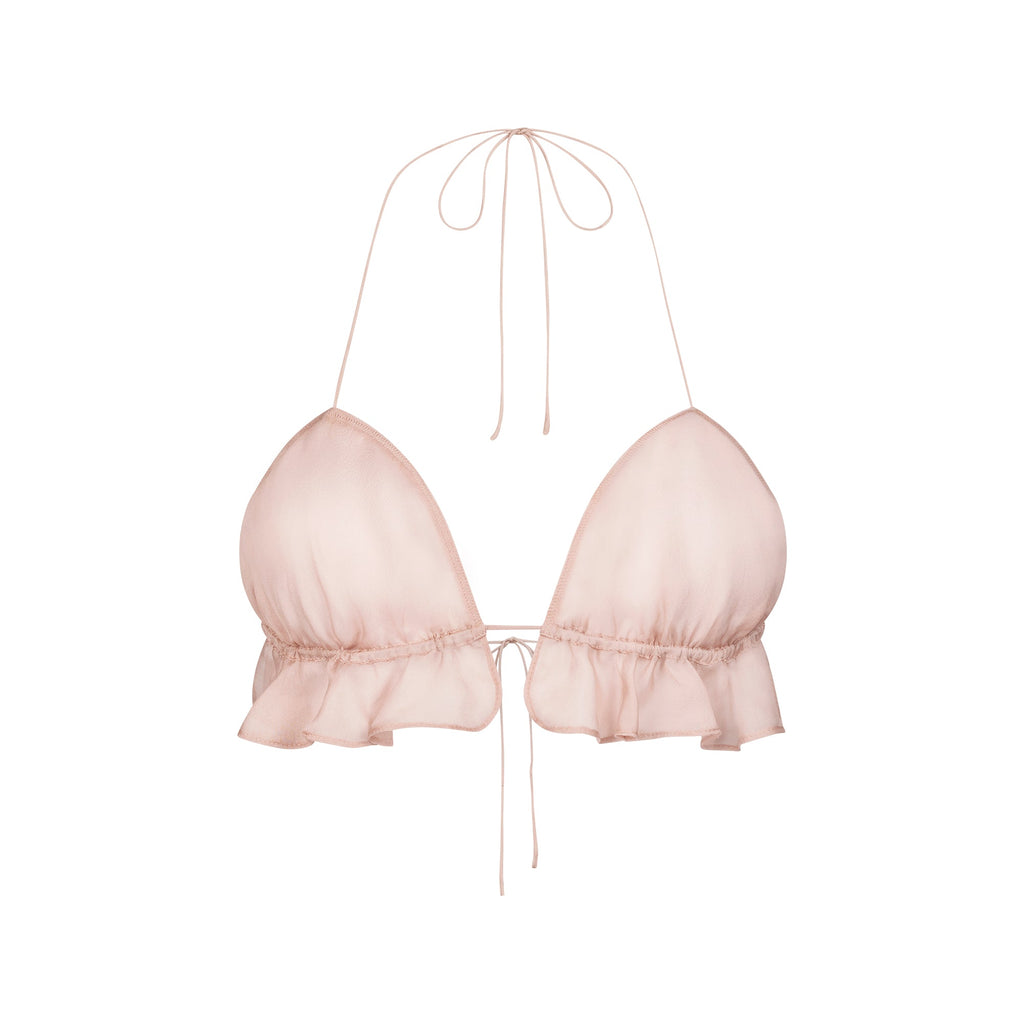 SKIMS ROMANCE HALTER BRALETTE | LIGHT FAWN