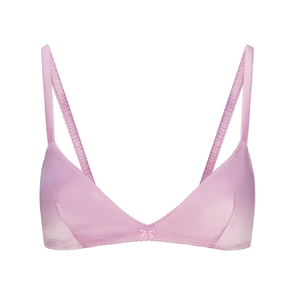 WOVEN SHINE TRIANGLE BRALETTE | PINK ROSE
