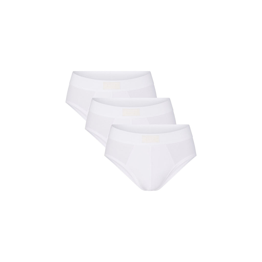 SKIMS COTTON MENS BRIEF 3-PACK | CHALK