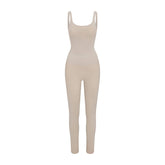 SOFT SMOOTHING SEAMLESS CATSUIT | STONE