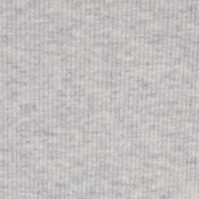 COTTON RIB LONG SLEEVE CROP HENLEY | LIGHT HEATHER GREY