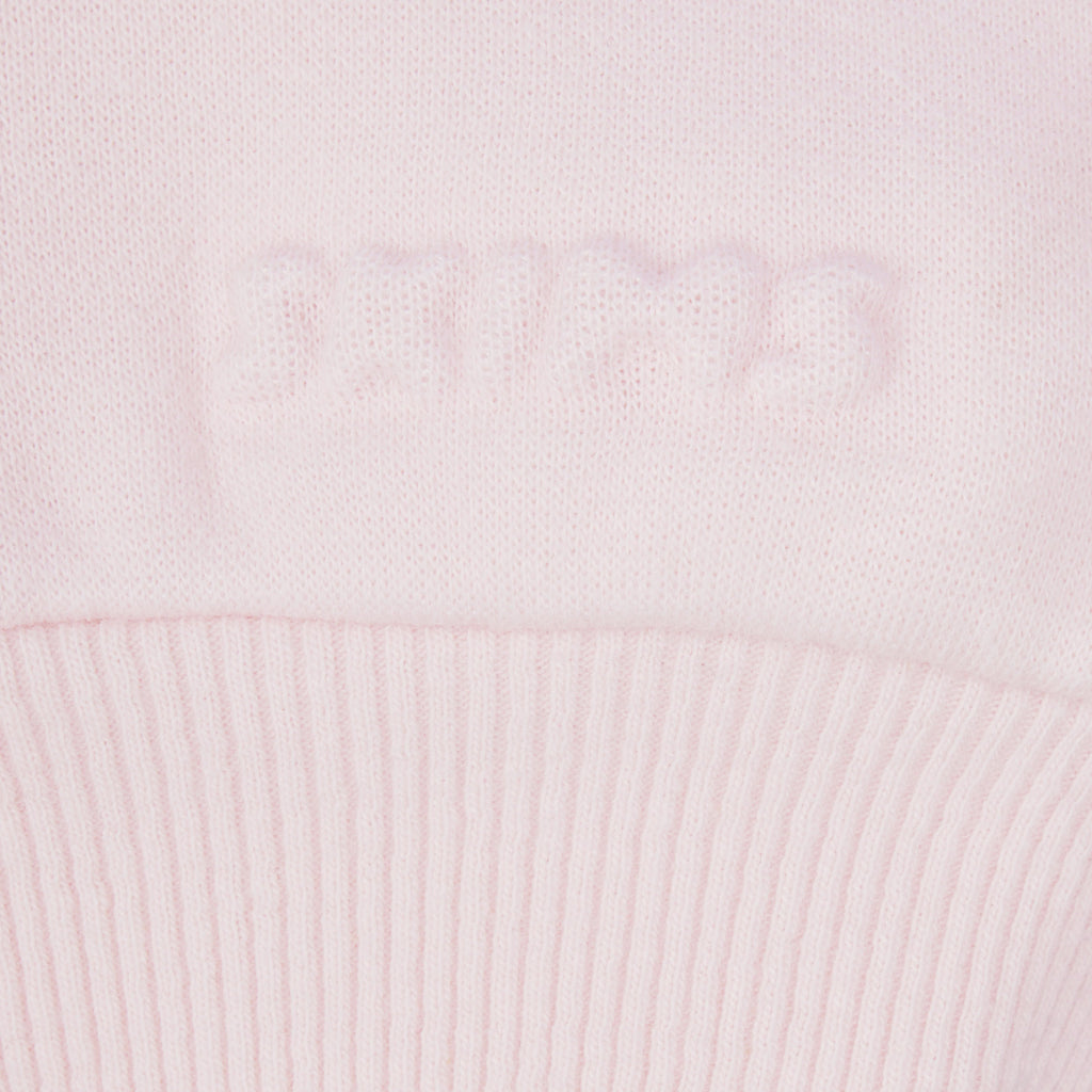 COTTON FLEECE SHRUNKEN HOODIE | BARELY PINK