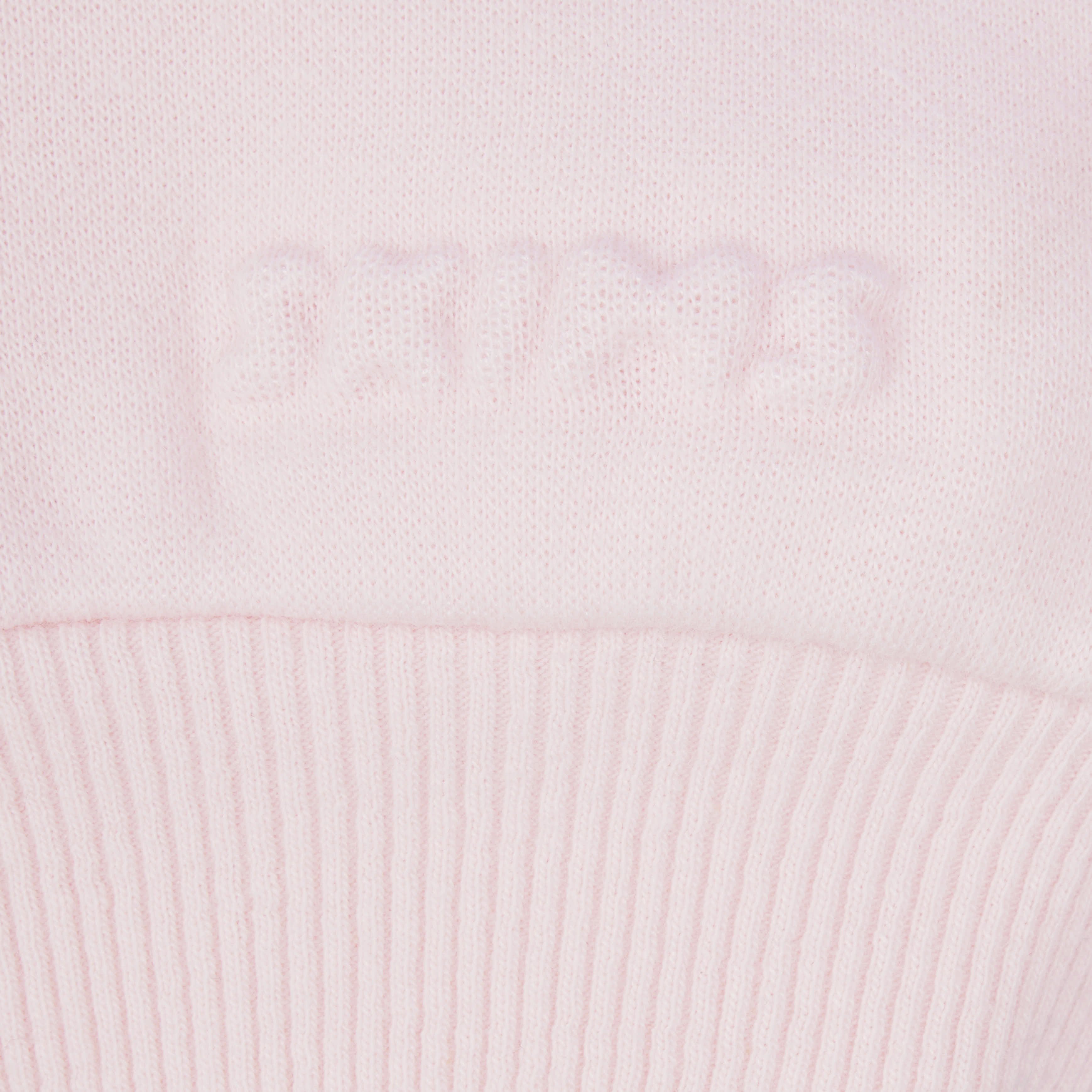 COTTON FLEECE SHRUNKEN HOODIE | BARELY PINK