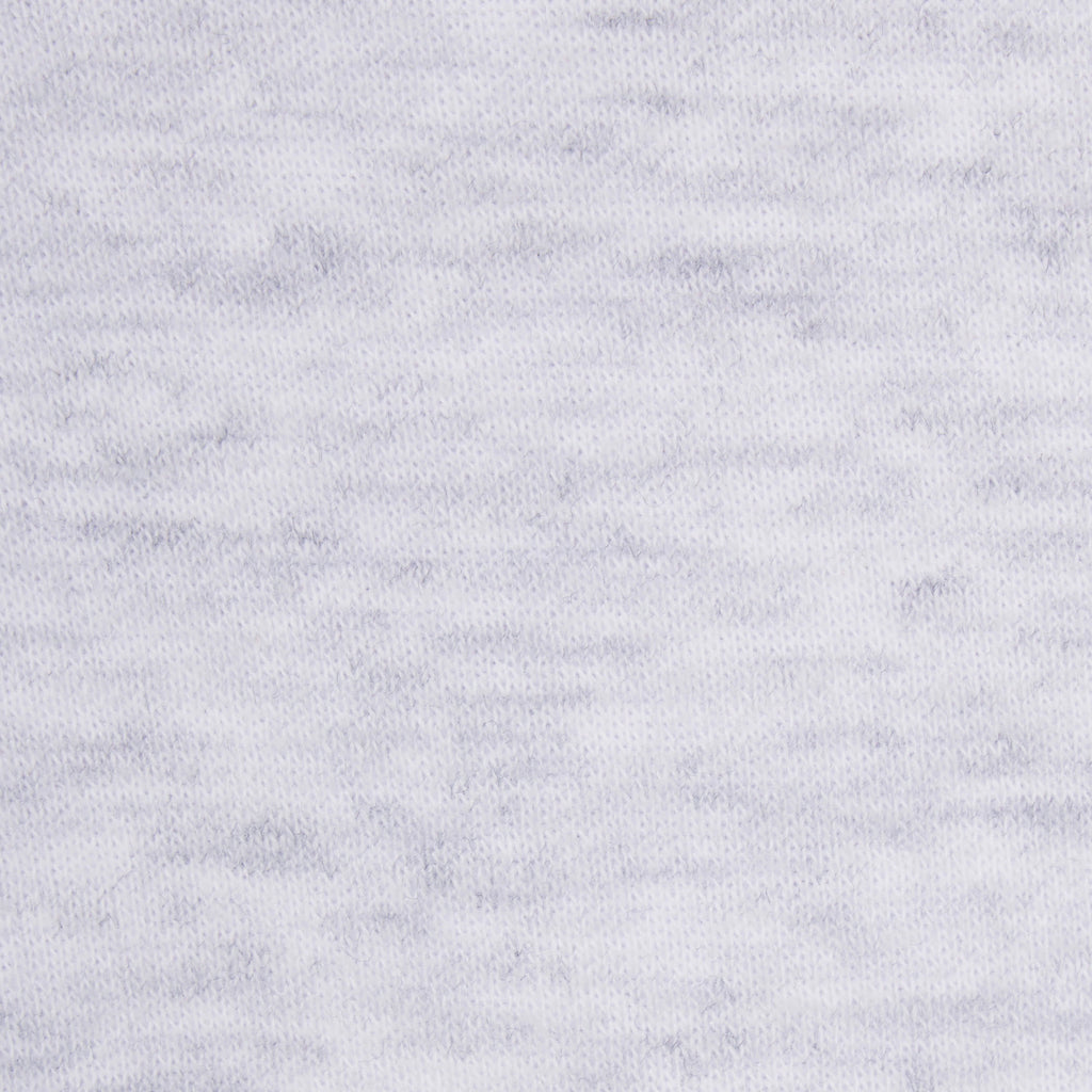 COTTON FLEECE SHRUNKEN ZIP UP HOODIE | LIGHT HEATHER GREY