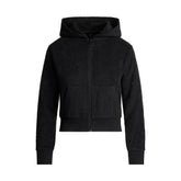TERRY COVER-UPS ZIP UP HOODIE | ONYX