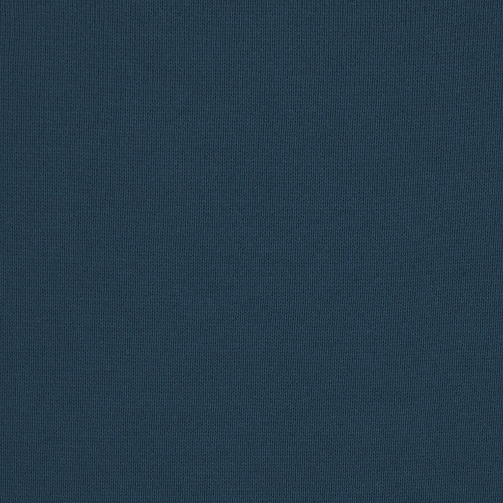 FRENCH TERRY SHOULDER PAD CROPPED HOODIE | INDIGO