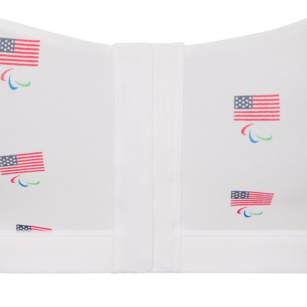 SKIMS FOR TEAM USA FITS EVERYBODY ADAPTIVE PARALYMPIC SCOOP BRALETTE | WHITE