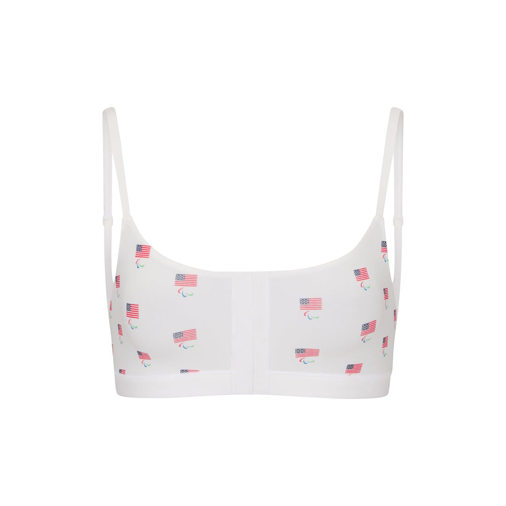 SKIMS FOR TEAM USA FITS EVERYBODY ADAPTIVE PARALYMPIC SCOOP BRALETTE | WHITE
