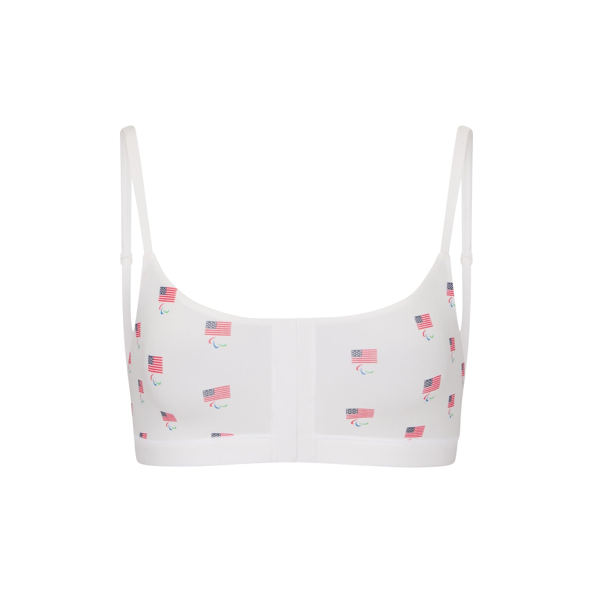 SKIMS FOR TEAM USA FITS EVERYBODY ADAPTIVE PARALYMPIC SCOOP BRALETTE | WHITE