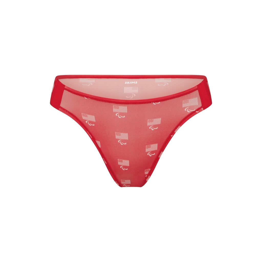 SKIMS FOR TEAM USA FITS EVERYBODY ADAPTIVE PARALYMPIC THONG | RED