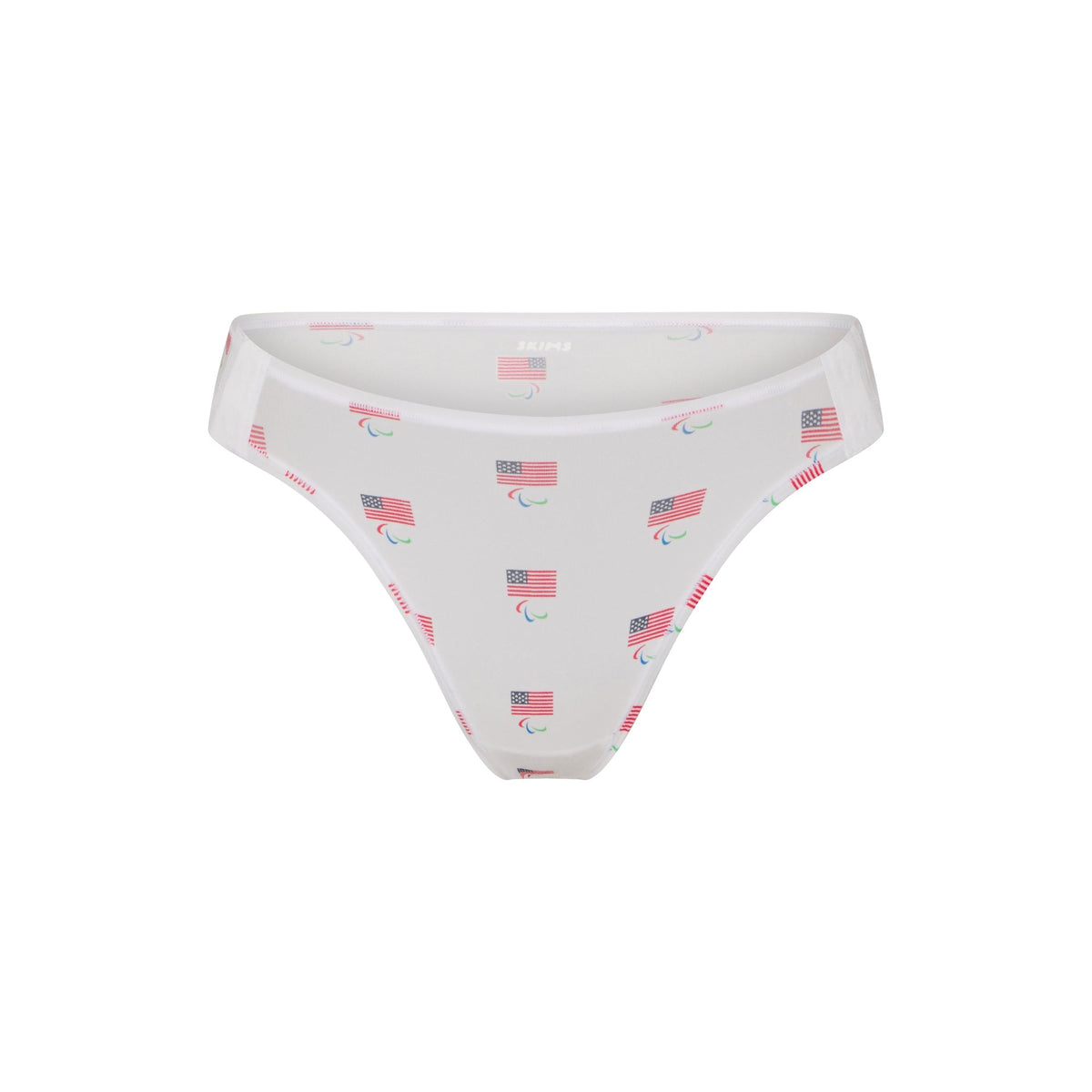 SKIMS FOR TEAM USA FITS EVERYBODY ADAPTIVE PARALYMPIC THONG | WHITE