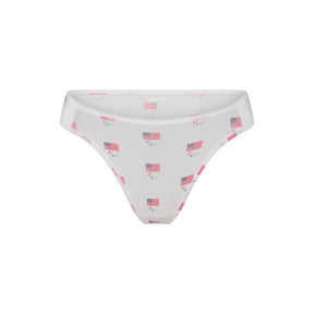 SKIMS FOR TEAM USA FITS EVERYBODY ADAPTIVE PARALYMPIC THONG | WHITE