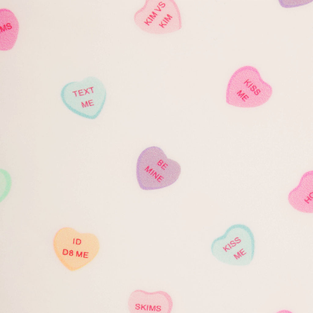 FITS EVERYBODY LACE SLIP DRESS | MARBLE CANDY HEART PRINT