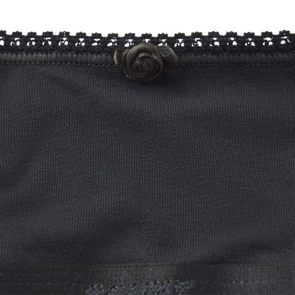 Lightweight Cotton Logo Picot Scoop Bralette