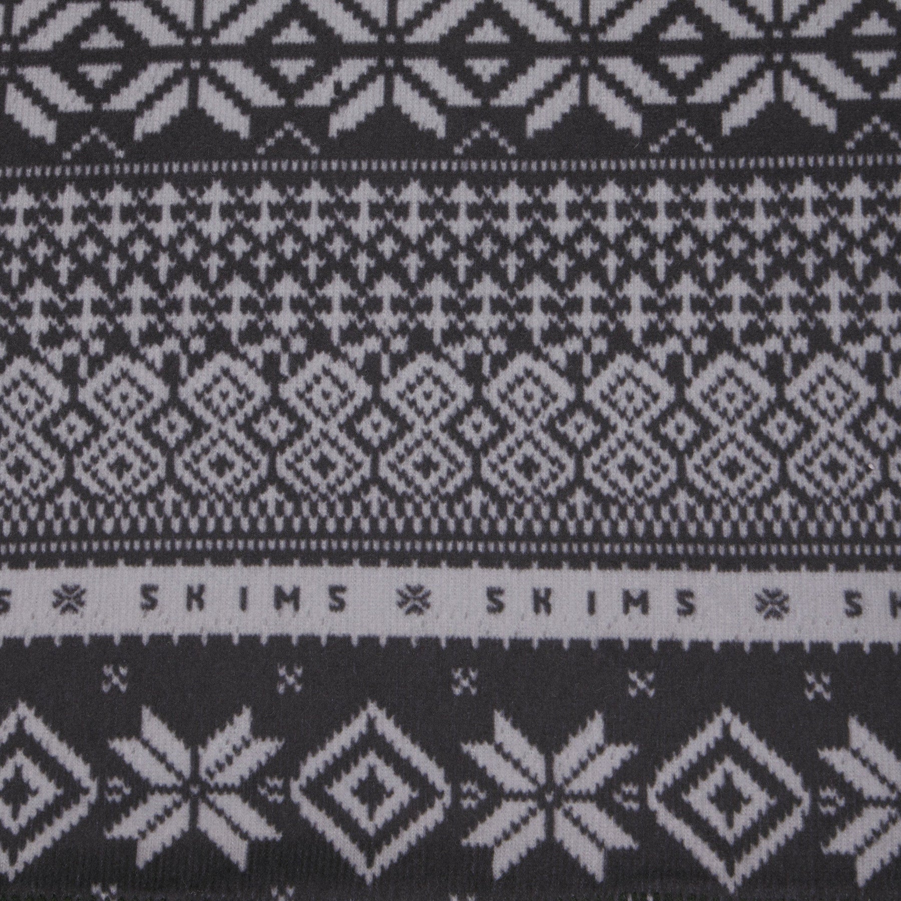 LOGO PLUSH POINTELLE LONG SLEEVE HENLEY | ONYX MIRROR FAIR ISLE