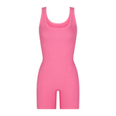 COTTON RIB ONESIE | SUGAR PINK