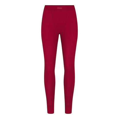 COTTON RIB LEGGING | BRICK