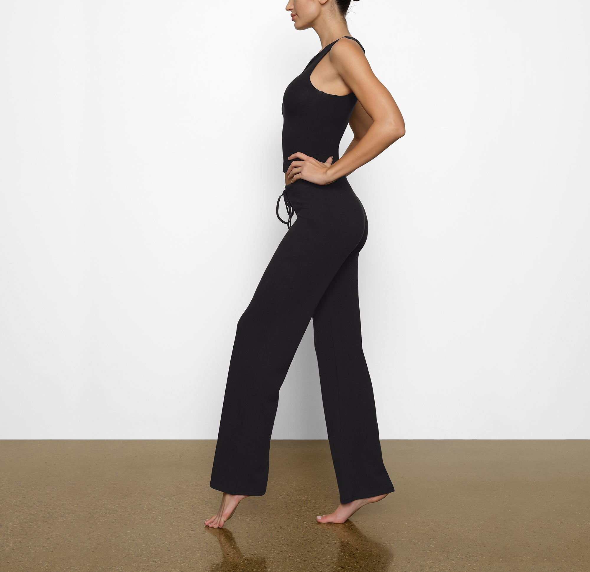 Cotton Jersey Straight Leg Pant