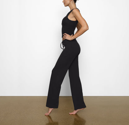 Cotton Jersey Straight Leg Pant
