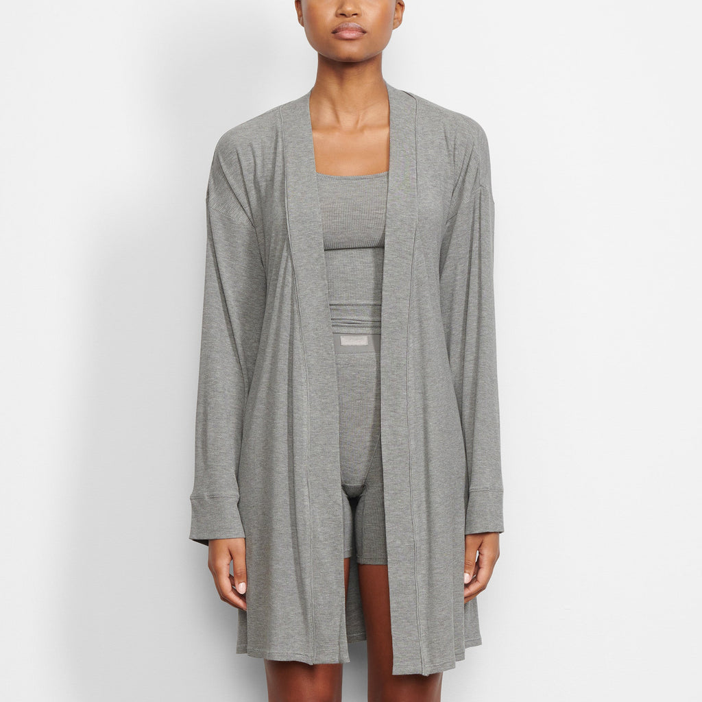 SOFT LOUNGE ROBE | HEATHER GREY
