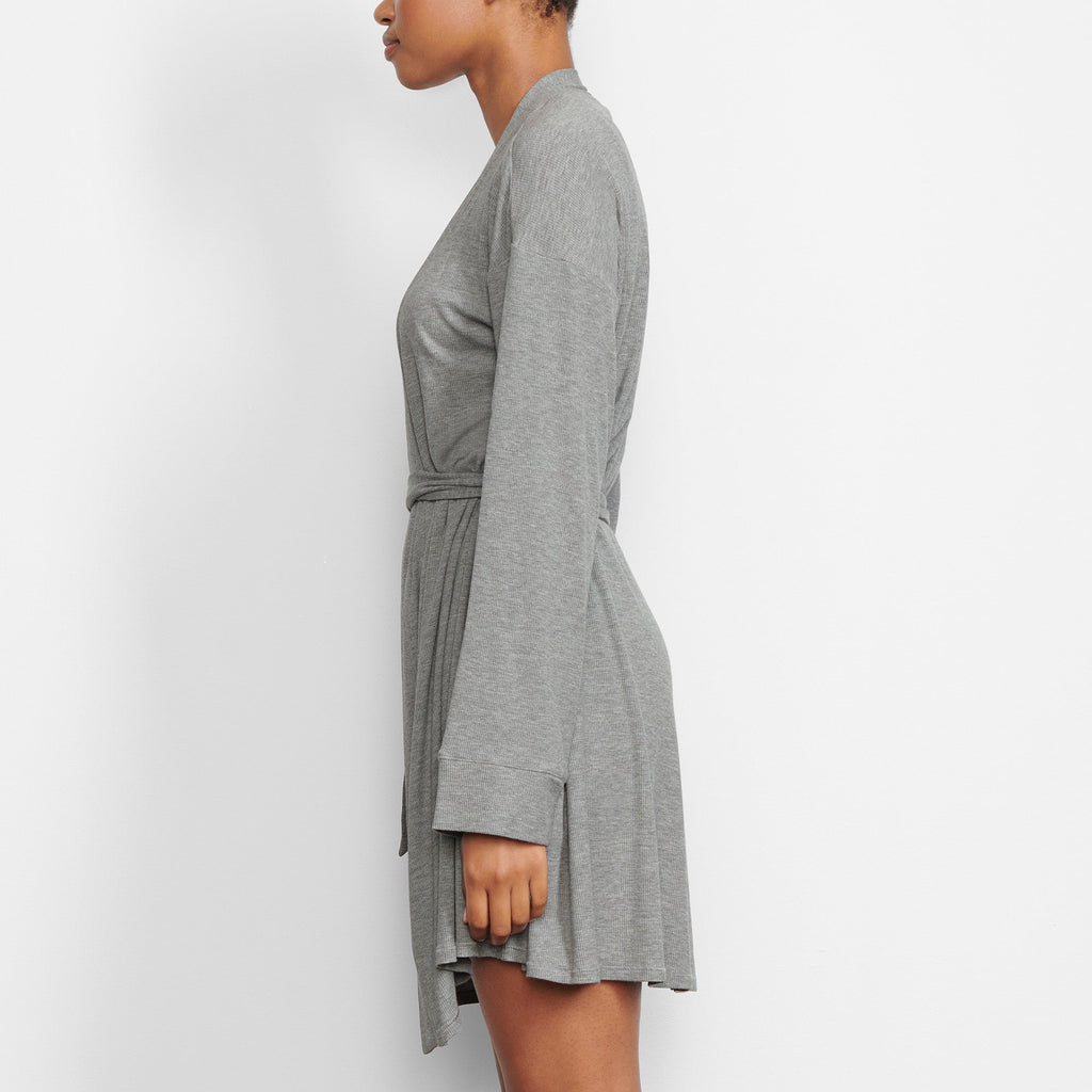 SOFT LOUNGE ROBE | HEATHER GREY