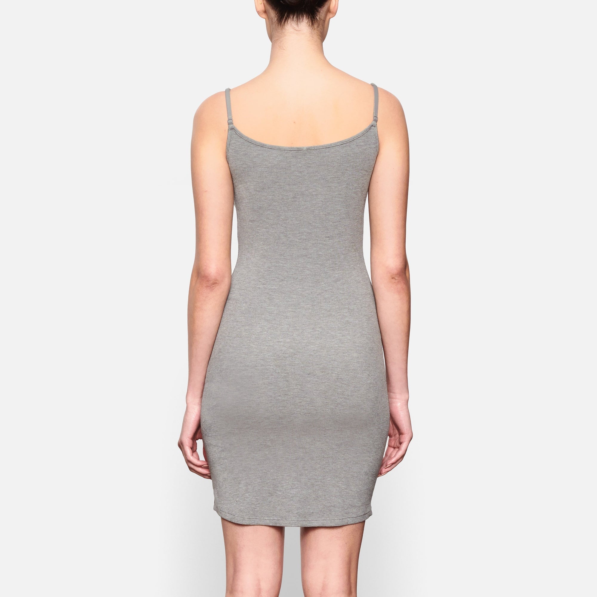 SOFT LOUNGE SLIP DRESS | HEATHER GREY