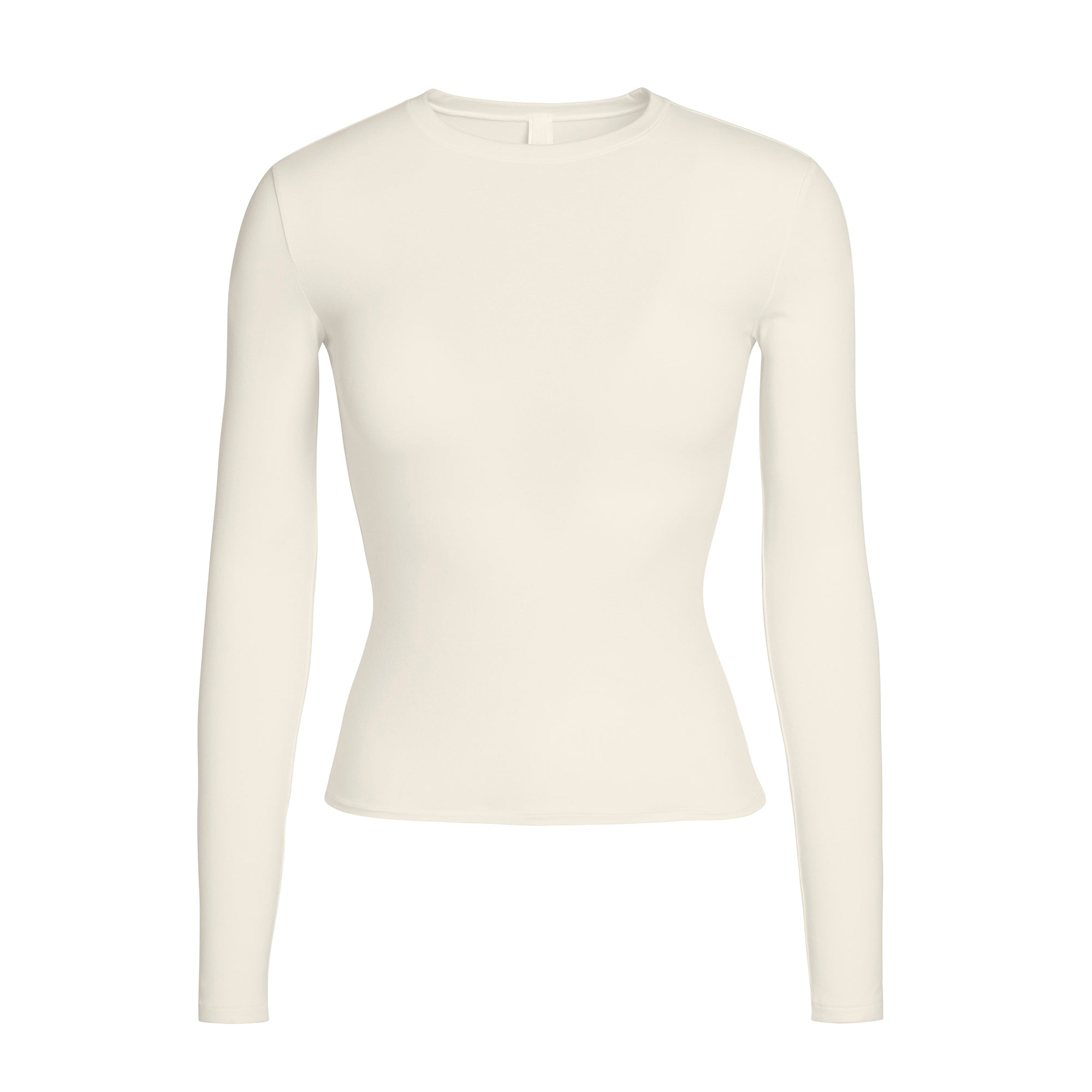 COTTON JERSEY LONG SLEEVE T-SHIRT | BONE