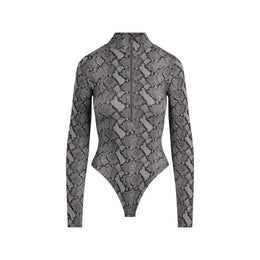 FITS EVERYBODY ZIP FRONT BODYSUIT | SHADOW SNAKE PRINT