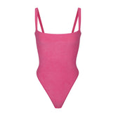 TERRY LOUNGE SEAMLESS BODYSUIT | WATERMELON